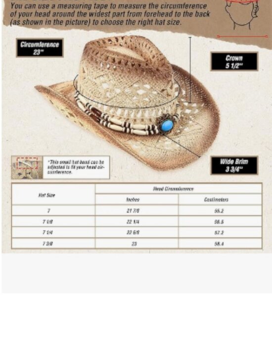Western Straw Cowboy Hat Wide Brim main image 3